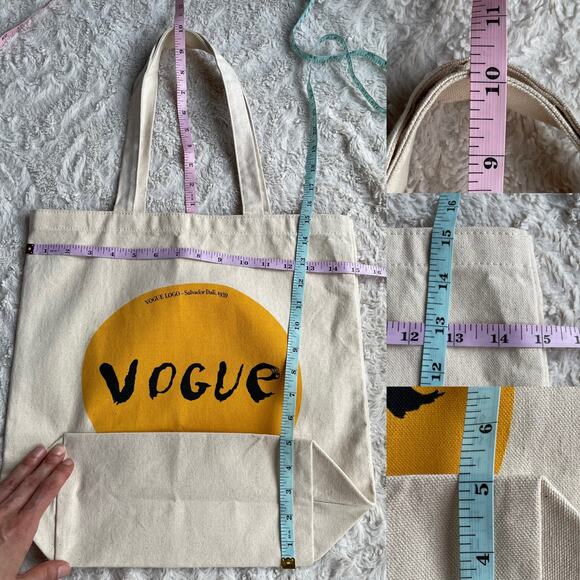 Vogue Magazine Salvador Dali limited edition art reusable canvas cotton tote bag - Picture 4 of 15